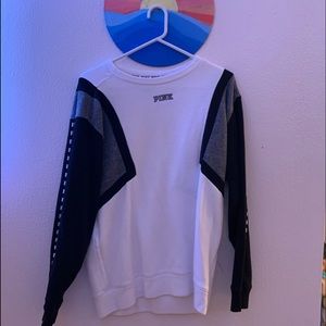 PINK-Black and White Sweatshirt